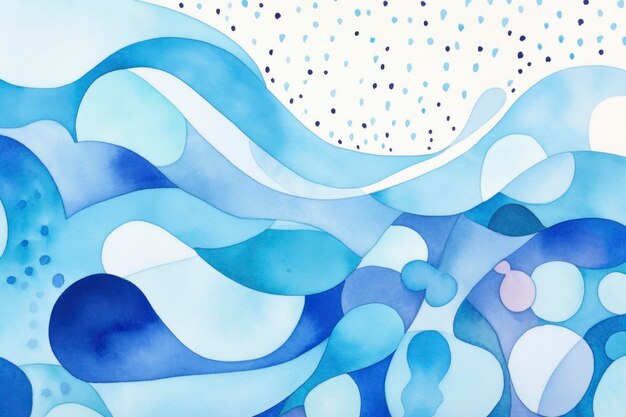 Photo abstract watercolor painting in blue color theme