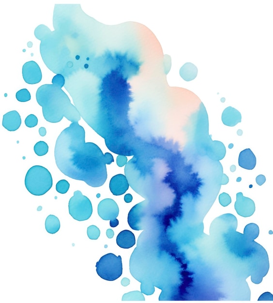 Photo abstract watercolor painting in blue color theme