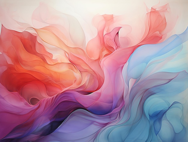 Abstract watercolor painting made by AI generative art photo