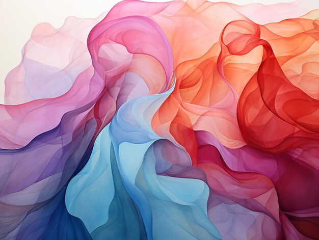 Abstract watercolor painting made by AI generative art photo