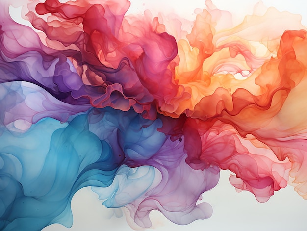 Abstract watercolor painting made by AI generative art photo