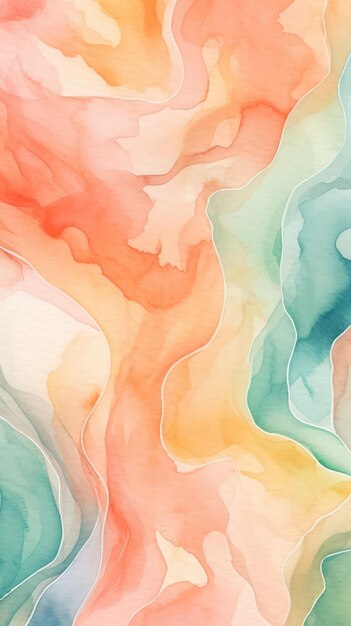 Abstract Watercolor Painting Wallpaper for iPhone AI Generated