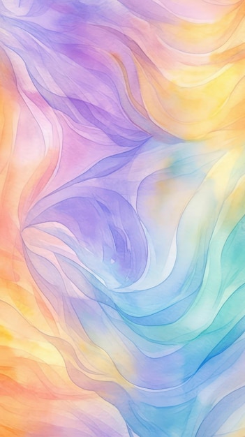 Abstract Watercolor Painting Wallpaper for iPhone AI Generated