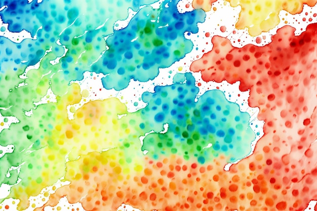 an abstract watercolor painting with colorful droplets