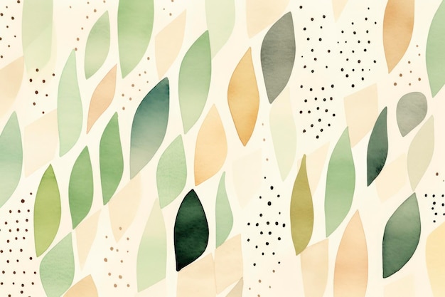 Photo abstract watercolor paintings in concept of playful shapes dot and lines