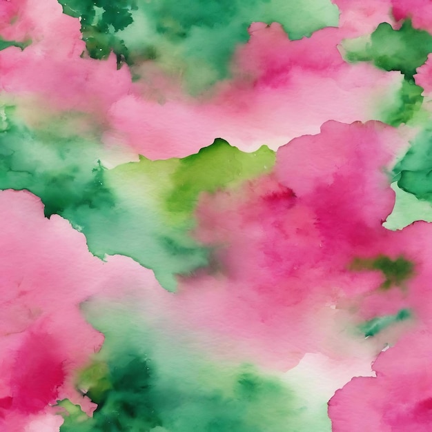 Abstract watercolor pink and green background