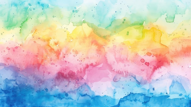 Abstract watercolor rainbow colors background