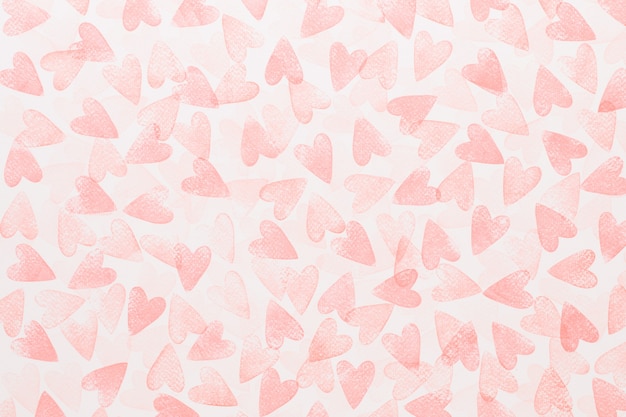 写真 抽象的な水彩赤、ピンクの心の背景。コンセプト愛、バレンタインデーのグリーティングカード。