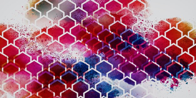 Photo abstract watercolor seamless geometric pattern background