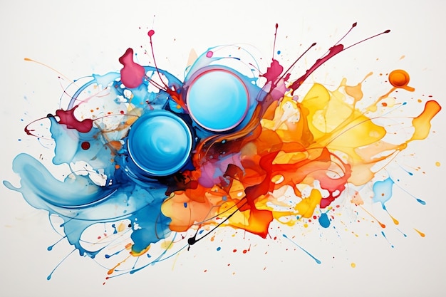 Abstract watercolor splash Generative Ai
