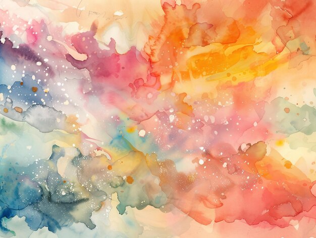 Photo abstract watercolor splashed colorful background