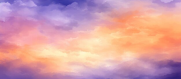 Abstract watercolor sunset sky in orange purple color background Generate AI image