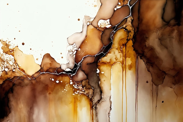 Abstract watercolor texture in brown shades Fluid design backgrounds abstract