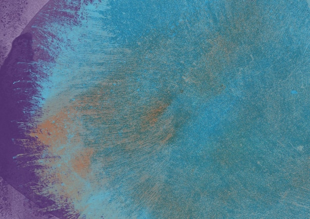 Abstract watercolor texture in cold tones purples and blues Real handmade texture