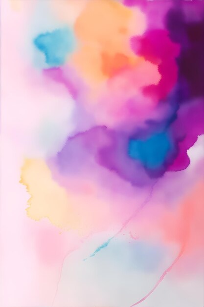 Abstract watercolor on a white background The color splashes on the paper