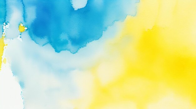 Abstract watercolor yellow and blue background