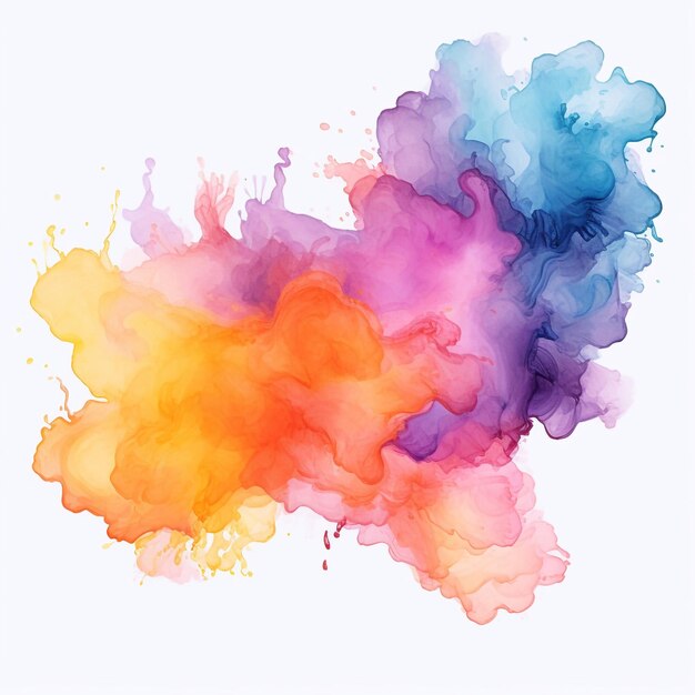 Abstract watercolored multicolored background illustration