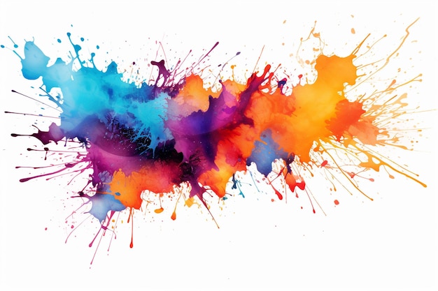 Abstract watercolour splatter design