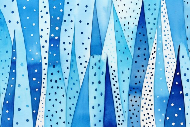 abstract waterverf schilderij in blauw kleur thema