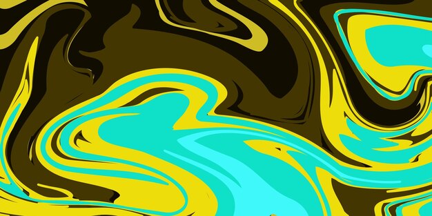 Foto abstract wave art background design giallo marrone e blu