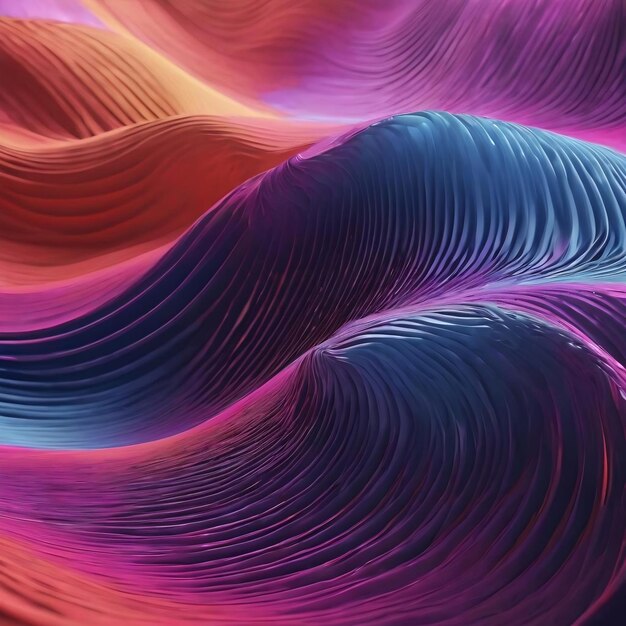 Abstract wave background on 3d rendering