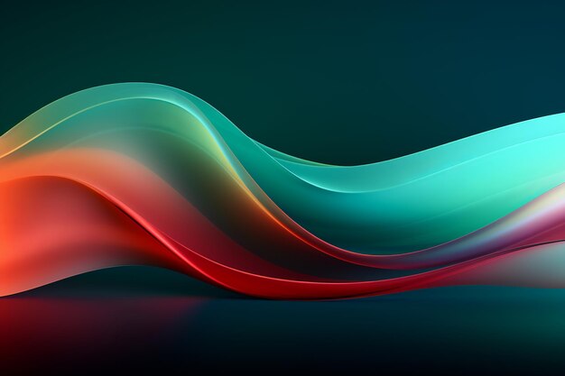 Abstract wave background blue a green generative ai