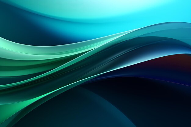 Abstract wave background blue a green Generative Ai