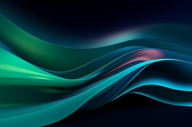 Abstract wave background blue a green Generative Ai