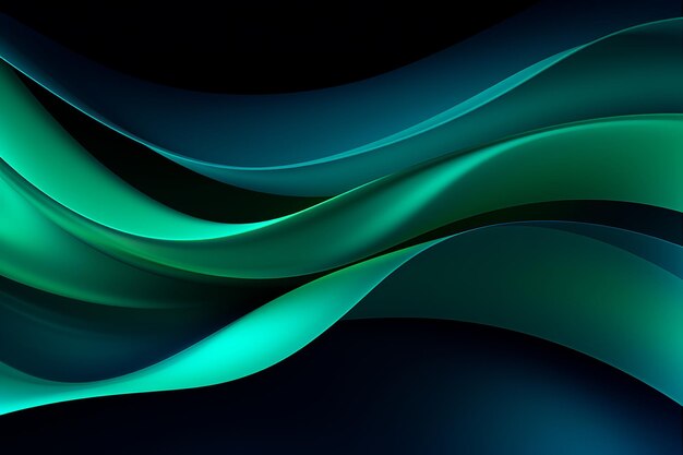 Abstract wave background blue a green Generative Ai