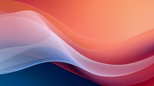 Abstract wave background soft pink and bright orange wave AI Generated