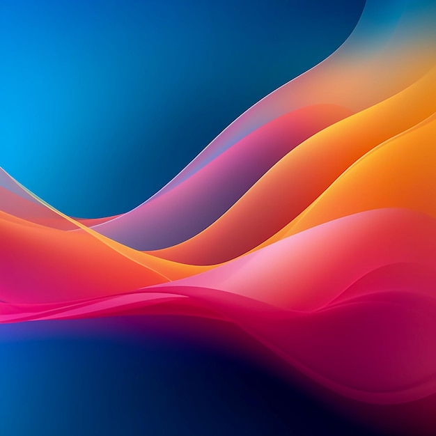 Abstract wave background soft pink and bright orange wave AI Generated