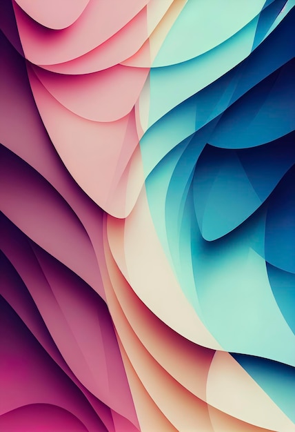 ABSTRACT WAVE BACKGROUND WHIT PASTEL COLORS ABSTRACT LIQUID LINES WHIT VIBRANT COLORS SMOOTH WALLPAPER