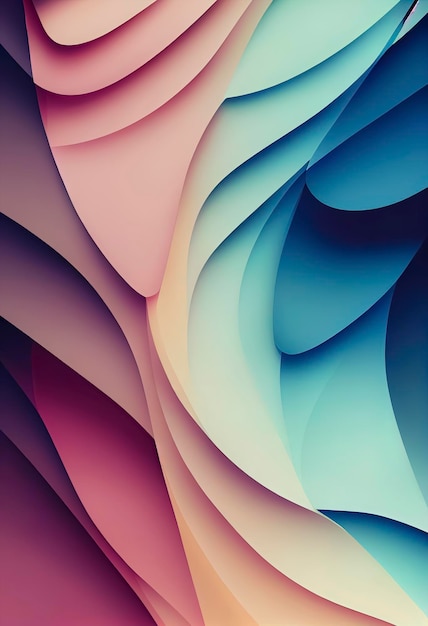 ABSTRACT WAVE BACKGROUND WHIT PASTEL COLORS ABSTRACT LIQUID LINES WHIT VIBRANT COLORS SMOOTH WALLPAPER