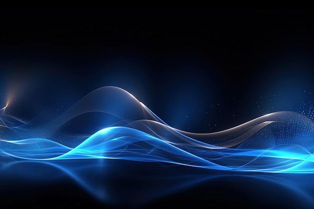 abstract wave blue background