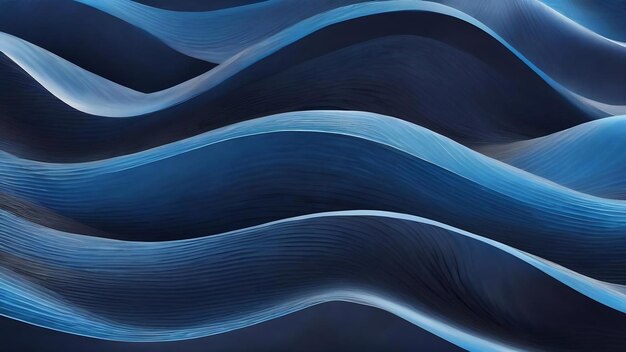 Abstract wave curve design background in shades of blue generative ai aig21
