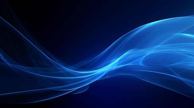 Абстрактный волновой элемент для дизайна синей кривой и фона световых линий Цифровой частотный эквалайзер генеративный AI