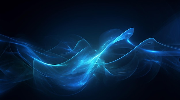 Abstract wave element for design blue curve and light lines background Digital frequency track equalizer generative AI