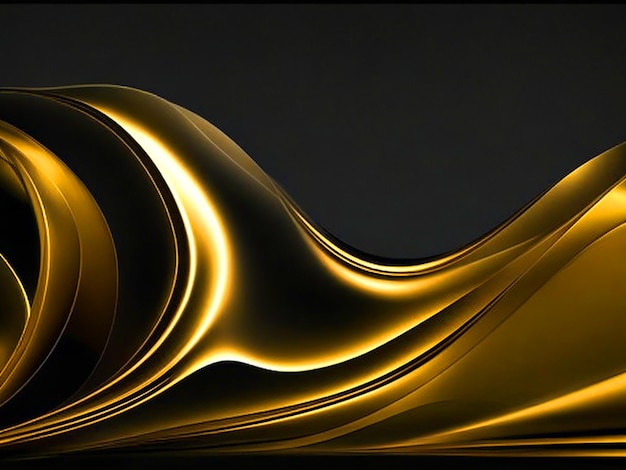 Abstract Wave Element Vector Design Beelden Abstract Glinsterende Kleur Gouden Wave Design Element Op Donker
