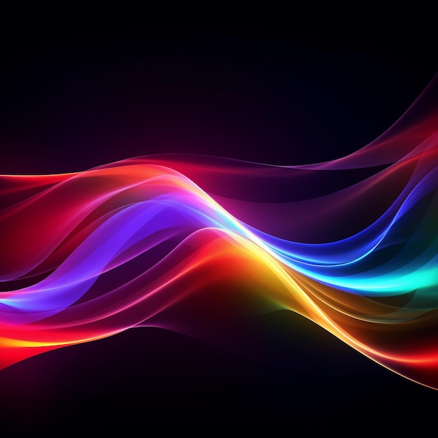 Иллюстрация абстрактного волнового градиента многоцветного свободного векторного дизайна