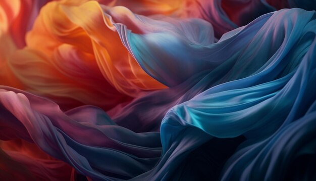 Foto modello d'onda astratta a colori vivaci che scorre senza intoppi generato dall'ai