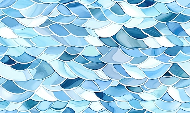 Abstract wave wallpaper Mosaics watercolor background For banner postcard book illustration card Created with generative AI tools