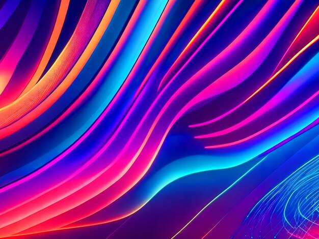 Photo abstract waves 4k white neon lights background desktop with high quality hd pictures wallpapers