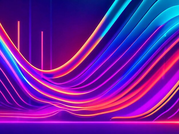 Abstract waves 4k white neon lights background desktop with high quality hd pictures wallpapers