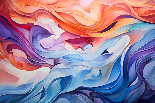 Abstract Waves of Color