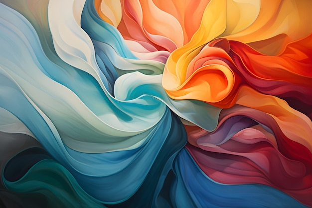 Abstract Waves of Color