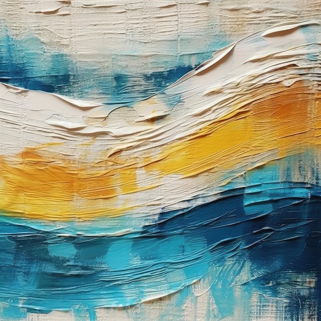 abstract waves illustration pigment brush stroke oil paint art