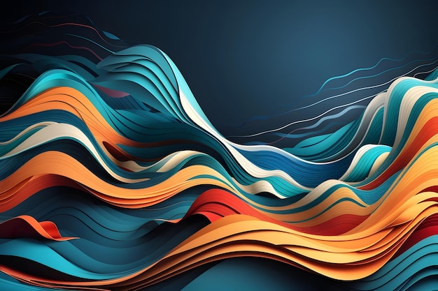 Abstract Waves and Lines Background