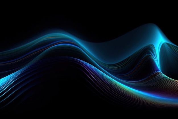 Photo abstract waves lines background