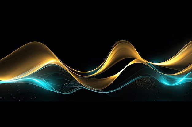 Photo abstract waves lines background