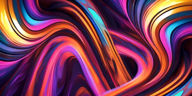 abstract waves neon lights technology background design illustration